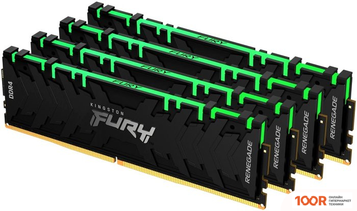 Оперативная память Kingston FURY RENEGADE RGB 4X16GB DDR4 PC4-28800 KF436C16RB1AK4/64 (221789)