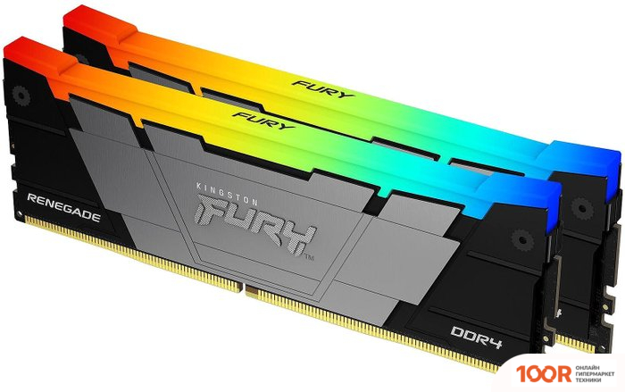 Оперативная память Kingston FURY RENEGADE RGB 2X8ГБ DDR4 3200МГЦ KF432C16RB2AK2/16 (221773)