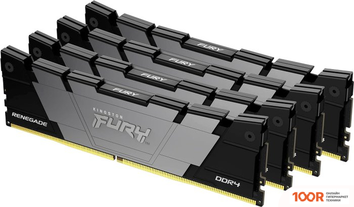 Оперативная память Kingston FURY RENEGADE 4X32ГБ DDR4 3200 МГЦ KF432C16RB2K4/128 (221679)