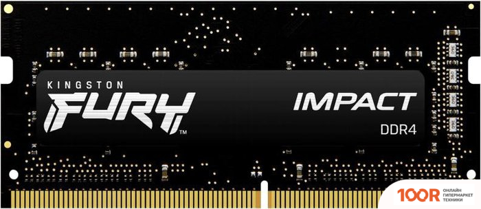 Оперативная память Kingston FURY IMPACT 8GB DDR4 SODIMM PC4-25600 KF432S20IB/8 (221578)