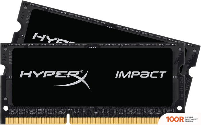 Оперативная память Kingston FURY IMPACT 2X4GB DDR3 SODIMM PC3-14900 KF318LS11IBK2/8 (221560)