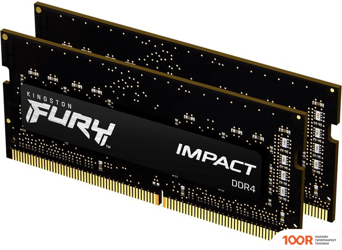 Оперативная память Kingston FURY IMPACT 2X16GB DDR4 SODIMM PC4-25600 KF432S20IB1K2/32 (221551)