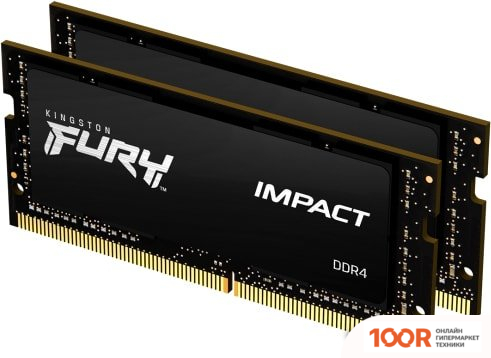Оперативная память Kingston FURY IMPACT 2X16GB DDR4 SODIMM PC4-21300 KF426S15IB1K2/32 (221547)