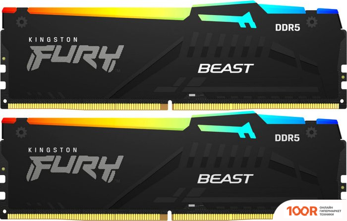 Оперативная память Kingston FURY BEAST RGB 2X8ГБ DDR5 6000 МГЦ KF560C36BBEAK2-16 (221441)