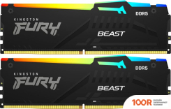 Оперативная память Kingston FURY BEAST RGB 2X8ГБ DDR5 4800 МГЦ KF548C38BBAK2-16 (221434)