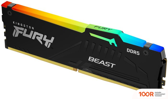 Оперативная память Kingston FURY BEAST RGB 16ГБ DDR5 5200 МГЦ KF552C36BBEA-16 (221329)