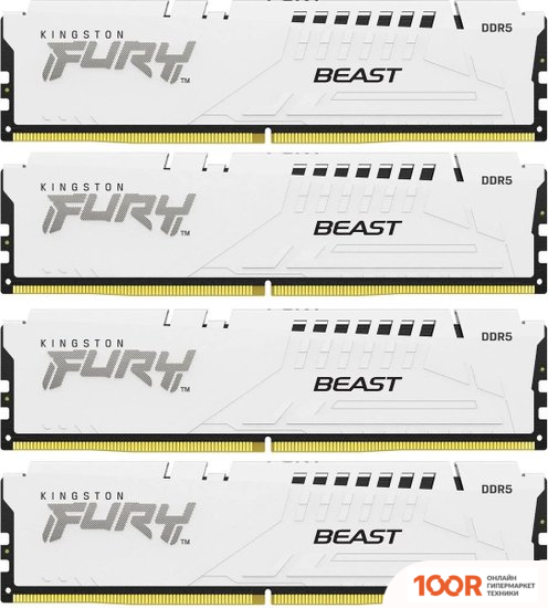Оперативная память Kingston FURY BEAST 4X32ГБ DDR5 5600 МГЦ KF556C40BWK4-128 (221285)