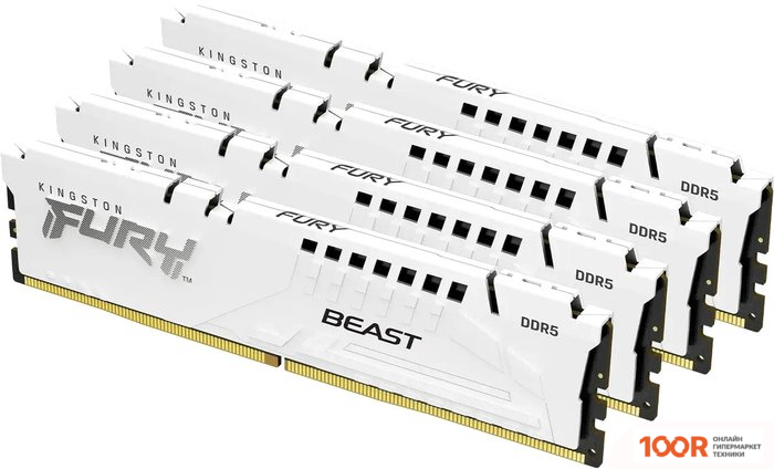 Оперативная память Kingston FURY BEAST 4X16ГБ DDR5 6000 МГЦ KF560C40BWK4-64 (221278)