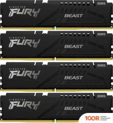 Оперативная память Kingston FURY BEAST 4X16ГБ DDR5 5600МГЦ KF556C40BBK4-64 (221276)
