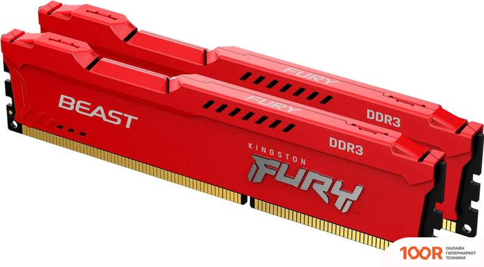 Оперативная память Kingston FURY BEAST 2X4GB DDR3 PC3-12800 KF316C10BRK2/8 (221207)