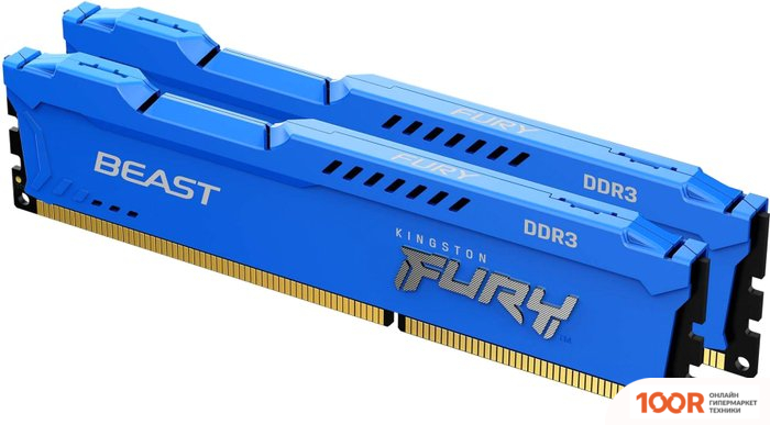 Оперативная память Kingston FURY BEAST 2X4GB DDR3 PC3-12800 KF316C10BK2/8 (221206)