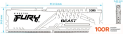 Оперативная память Kingston FURY BEAST 2X32ГБ DDR5 6000 МГЦ KF560C40BWK2-64 (221199)