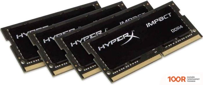 Оперативная память HyperX IMPACT 4X8GB DDR4 SODIMM PC4-19200 HX424S15IB2K4/32 (220656)