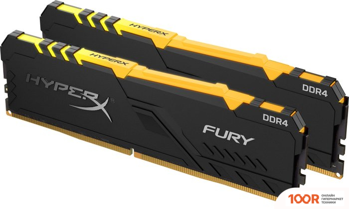 Оперативная память HyperX FURY RGB 2X32GB DDR4 PC4-27700 HX434C17FB3AK2/64 (220619)