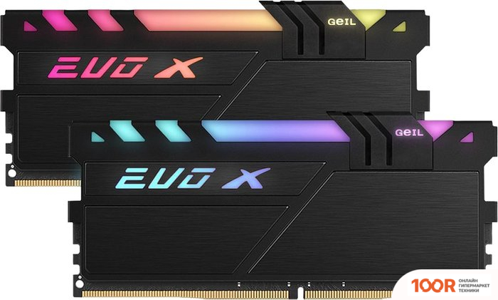 Оперативная память GeIL EVO X II 2X8GB DDR4 PC4-25600 GEXSB416GB3200C16ADC (220184)