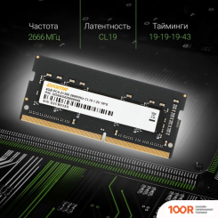 Оперативная память Digma 4ГБ DDR4 SODIMM 2666 МГЦ DGMAS42666004S (219575)