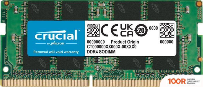 Оперативная память Crucial BASICS 16ГБ DDR4 SODIMM 3200МГЦ CB16GS3200 (219468)