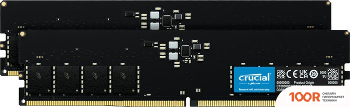Оперативная память Crucial 2X32ГБ DDR5 5600 МГЦ CT2K32G56C46U5 (219282)