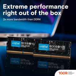 Оперативная память Crucial 24ГБ DDR5 SODIMM 5600 МГЦ CT24G56C46S5 (219268)