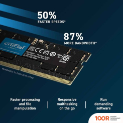 Оперативная память Crucial 16ГБ DDR5 SODIMM 5600МГЦ CT16G56C46S5 (219267)