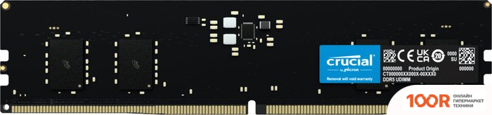 Оперативная память Crucial 16ГБ DDR5 4800МГЦ CT16G48C40U5 (219262)