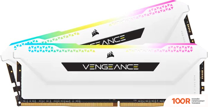 Оперативная память Corsair VENGEANCE RGB PRO SL 2X16ГБ DDR4 3600 МГЦ CMH32GX4M2D3600C18W (219225)