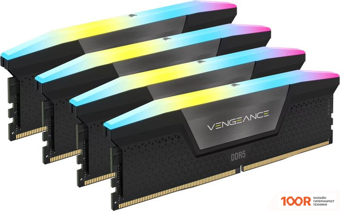 Оперативная память Corsair VENGEANCE RGB 4X32ГБ DDR5 5600 МГЦ CMH128GX5M4B5600C40 (219211)