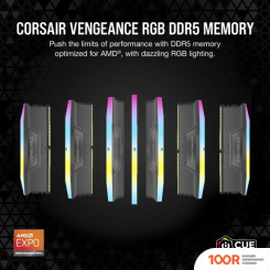 Оперативная память Corsair VENGEANCE RGB 2X48ГБ DDR5 6000 МГЦ CMH96GX5M2B6000Z30 (219208)