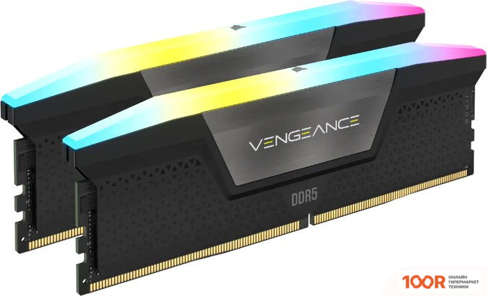 Оперативная память Corsair VENGEANCE RGB 2X48ГБ DDR5 5600 МГЦ CMH96GX5M2B5600C40 (219206)