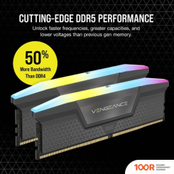 Оперативная память Corsair VENGEANCE RGB 2X16ГБ DDR5 6400 МГЦ CMH32GX5M2B6400Z32 (219184)