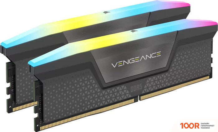 Оперативная память Corsair VENGEANCE RGB 2X16ГБ DDR5 6000 МГЦ CMH32GX5M2E6000Z36 (219178)