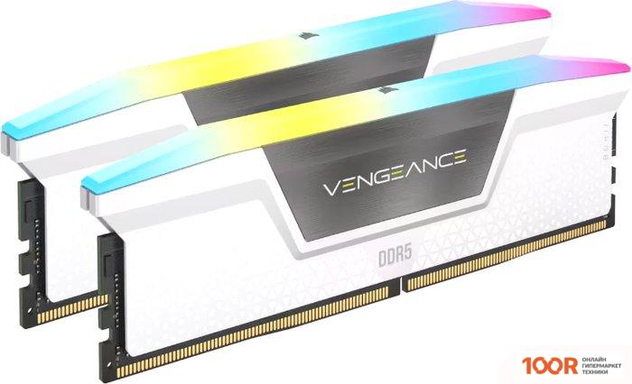 Оперативная память Corsair VENGEANCE RGB 2X16ГБ DDR5 5600 МГЦ CMH32GX5M2B5600C36W (219168)