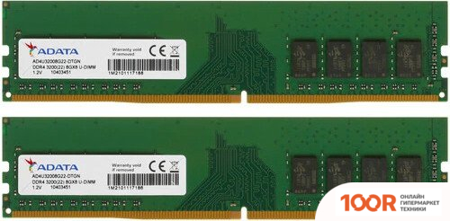 Оперативная память ADATA PREMIER 2X8ГБ DDR4 3200 МГЦ AD4U32008G22-DTGN (218150)