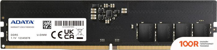 Оперативная память ADATA 8ГБ DDR5 4800 МГЦ AD5U48008G-S (218130)