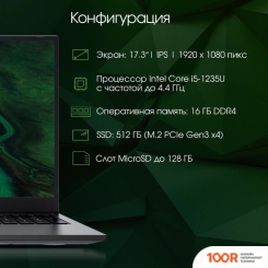 Ноутбук Digma PRO FORTIS M DN17P5-ADXW01 (201567)