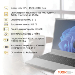 Ноутбук Digma EVE 15 C423 DN15R5-8CXW03 (201488)