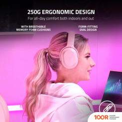 Наушники Razer BARRACUDA X 2022 (РОЗОВЫЙ) (188307)