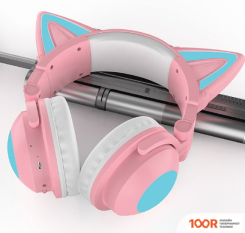 Наушники QUMO PARTY CAT MINI (РОЗОВЫЙ) (188270)