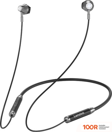 Наушники Lenovo HE06 (СЕРЫЙ/ЧЕРНЫЙ) (186847)