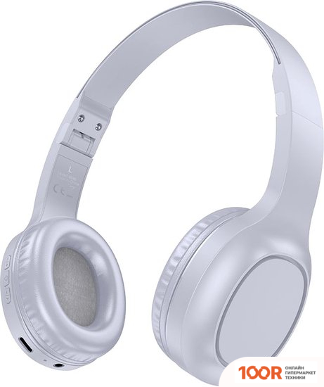 Наушники Hoco W46 (СЕРО-ГОЛУБОЙ) (185717)