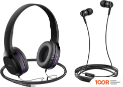 Наушники Hoco W24 (ЧЕРНЫЙ/ФИОЛЕТОВЫЙ) (185648)