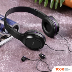 Наушники Hoco W24 (ЧЕРНЫЙ/ФИОЛЕТОВЫЙ) (185648)