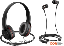 Наушники Hoco W24 (ЧЕРНЫЙ/КРАСНЫЙ) (185646)