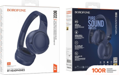 Наушники Borofone BO32 (ТЕМНО-СИНИЙ) (183360)
