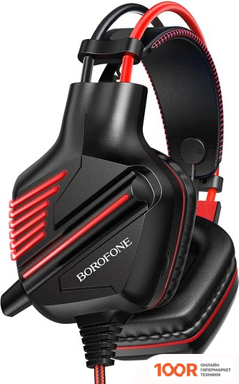 Наушники Borofone BO101 (ЧЕРНЫЙ/КРАСНЫЙ) (183293)