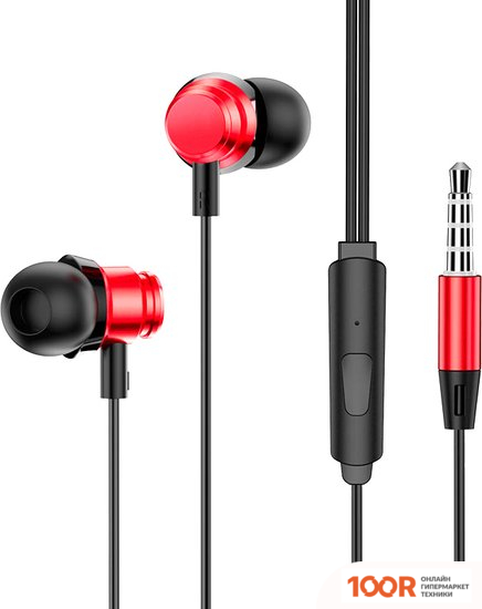 Наушники Borofone BM62 (КРАСНЫЙ/ЧЕРНЫЙ) (183190)