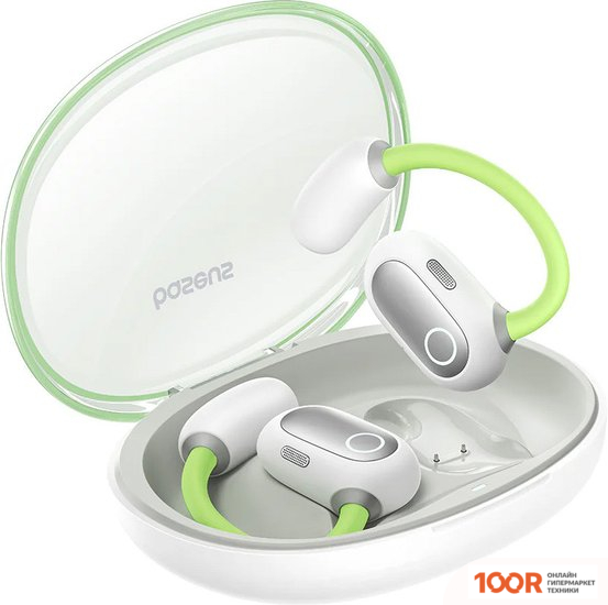 Наушники Baseus ELI SPORT 1 (БЕЛЫЙ/САЛАТОВЫЙ) (182772)