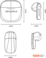 Наушники Awei T68 (ЧЕРНЫЙ) (182610)