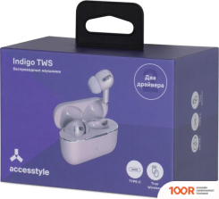 Наушники AccesStyle INDIGO TWS (РОЗОВЫЙ) (182089)