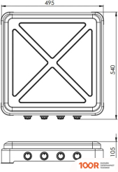 Настольная плита ZorG O 400 (КРЕМОВЫЙ) (181839)